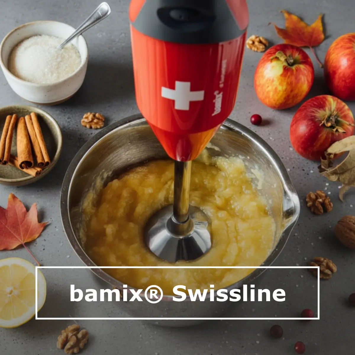 Bamix Swissline die appelmoes pureert